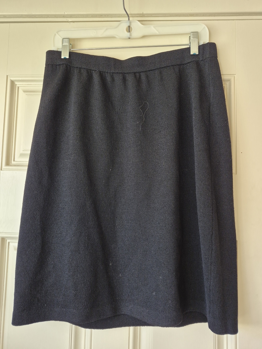 St John Marie Gray Black Label Santana Knit Skirt 14